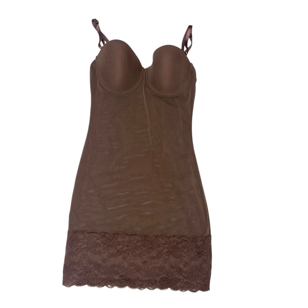 Marilyn Monroe Chocolate Brown Lace Slip size Large